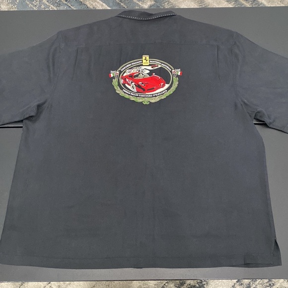 Ferrari Pebble Beach Silk Collared Button Up Dress Shirt - 3XL